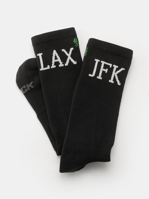 Palm Street JFK × LAX Socks — Drop 001